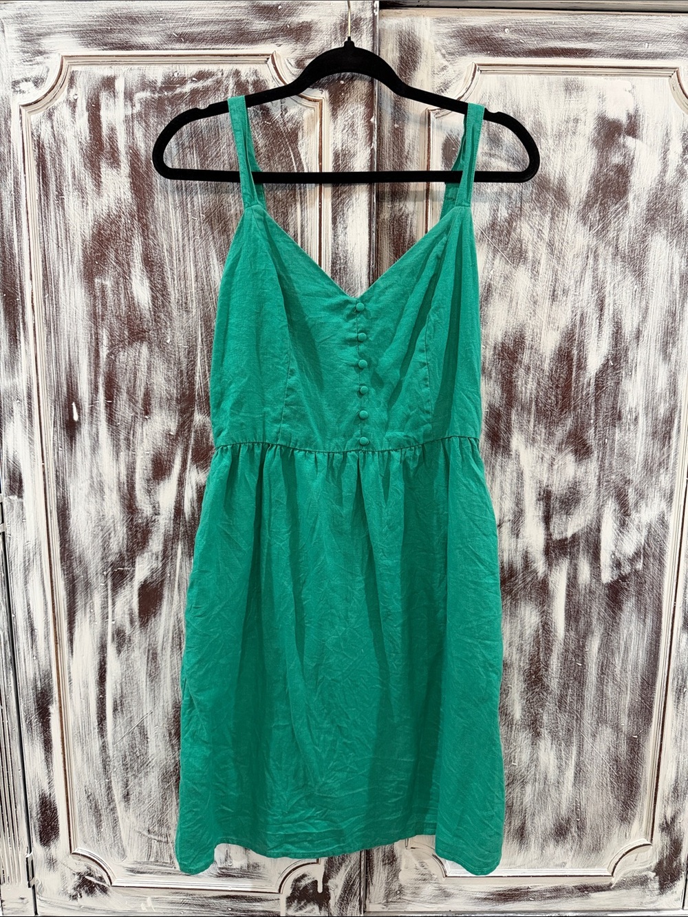 Cynthia Rowley Emerald Green Spaghetti Strap Dress
